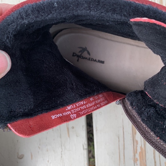 Dromedaris red boot EU 40 Kara combat lace up - Picture 8 of 13